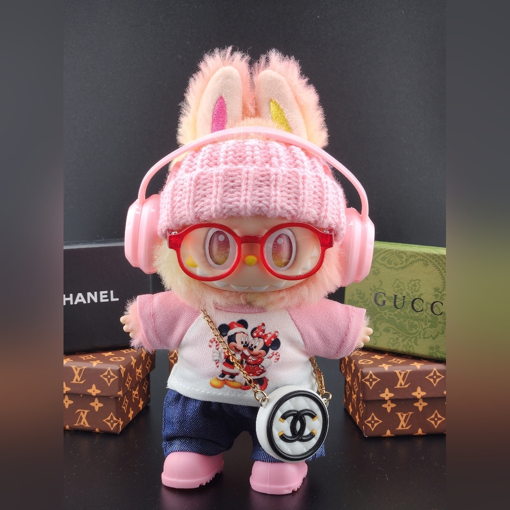 Fits Labubu Clothes Red And Pink
